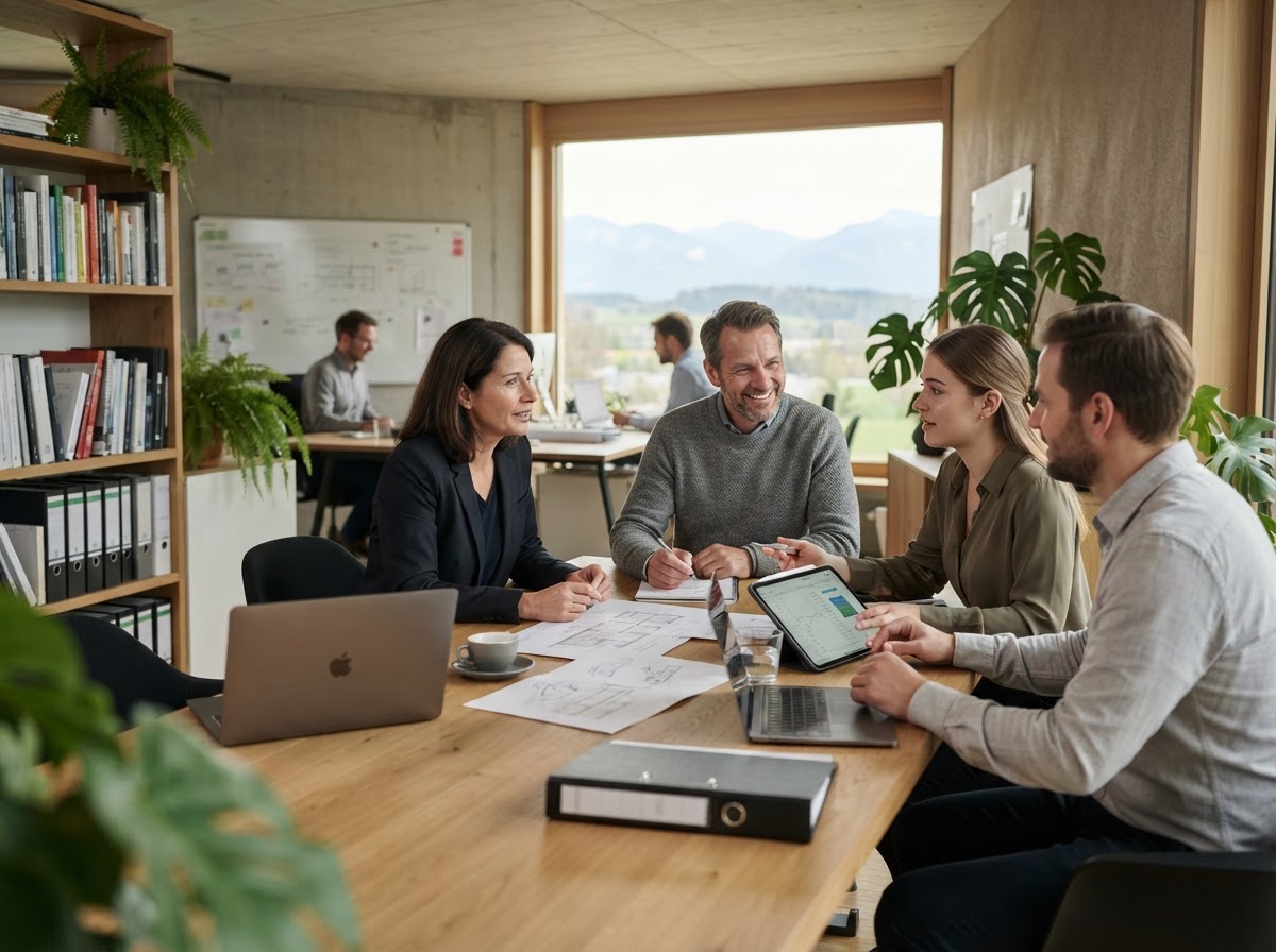Almkroene Analystenteam im Dialog vor Datenauswertungen